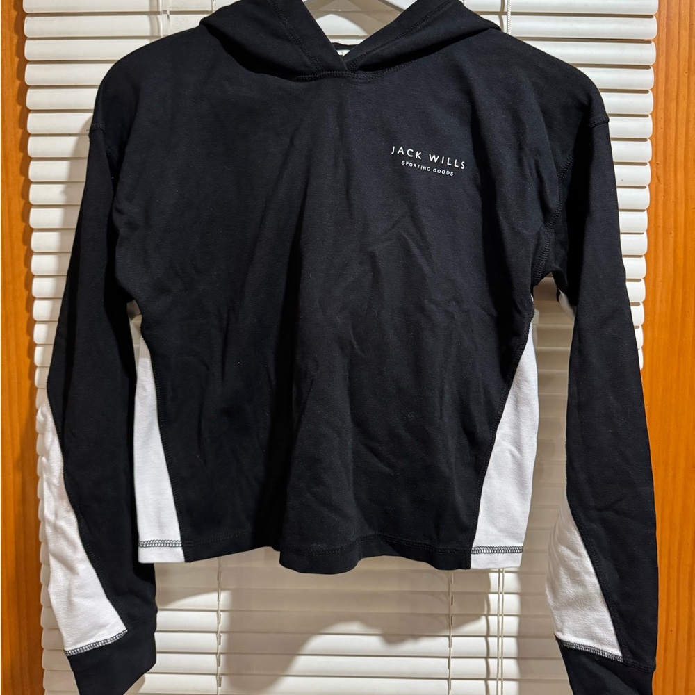 Jack wills stretchy active cropped sports hoodie